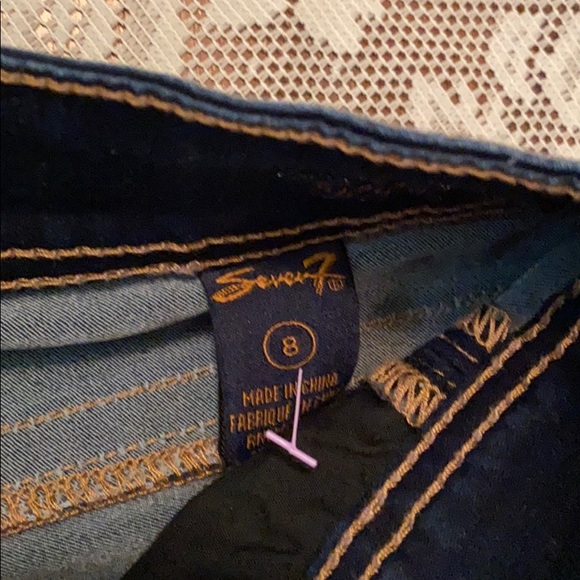 NEW VINTAGE Y2K SEVEN 7 Dark Denim Stretch SKINNY Jeans - Picture 7 of 7